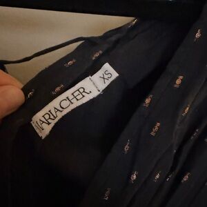 Black Dress with Gold Accents by Mariacher